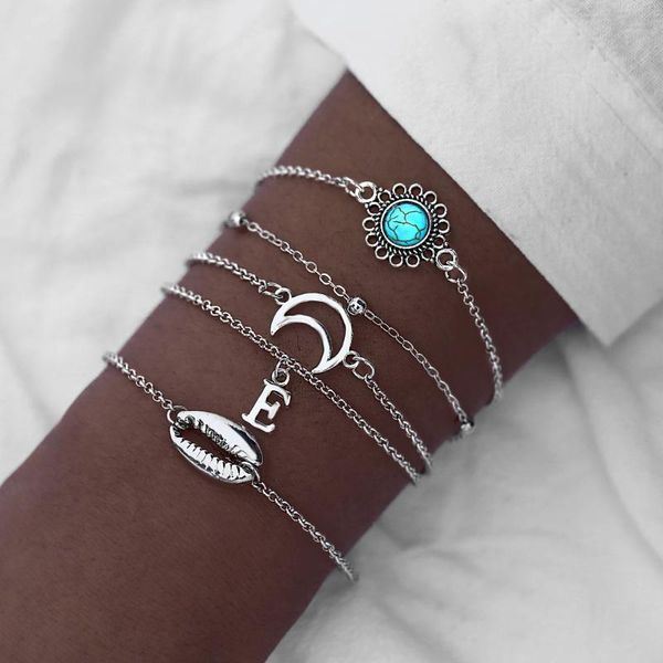 charm bracelets jewelry e letter moon for women bohemian style shell inlaid green stone flower set wholesale pulseras, Golden;silver
charm bracelets jewelry e letter moon for women bohemian style shell inlaid green stone flower set wholesale pulseras, Golden;silver
