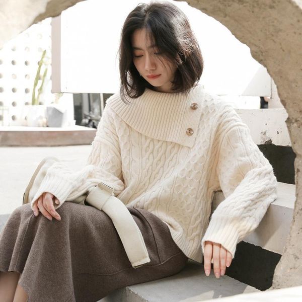 women's sweaters women 2021 autumn winter female thick warm sweater chic ladies loose long sleeve jumpers casual knitwear s874, White;black
women's sweaters women 2021 autumn winter female thick warm sweater chic ladies loose long sleeve jumpers casual knitwear s874, White;black