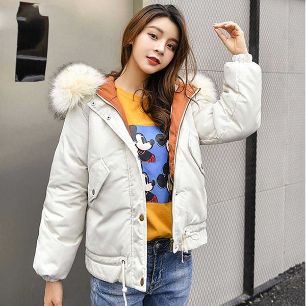 solid letter print fur hooded down coat women winter parka coats jackets female korean style hardy hoodies outerwears, Black 
solid letter print fur hooded down coat women winter parka coats jackets female korean style hardy hoodies outerwears, Black