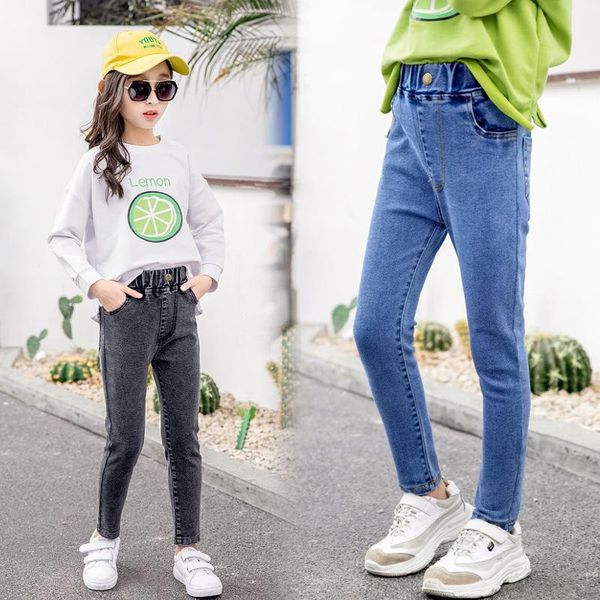 jeans girls' 2021 autumn leggings medium and big children slimming pants spring one button stretch, Blue
jeans girls' 2021 autumn leggings medium and big children slimming pants spring one button stretch, Blue