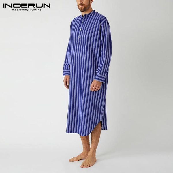 men striped robes homewear stand collar long sleeve loose pockets bathrobes leisure cozy mens sleepwear nightgowns s-5xl incerun, Black;brown
men striped robes homewear stand collar long sleeve loose pockets bathrobes leisure cozy mens sleepwear nightgowns s-5xl incerun, Black;brown