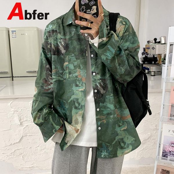 men's casual shirts abfer long sleeve shirt oil painting korean style men blouse hawaiian man vintage clothing harajuku camisas, White;black
men's casual shirts abfer long sleeve shirt oil painting korean style men blouse hawaiian man vintage clothing harajuku camisas, White;black