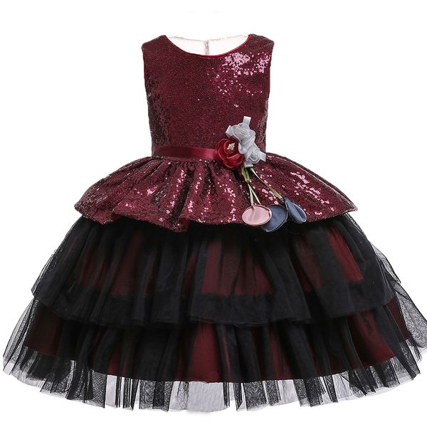 wedding flower girl dress 2020 summer kids dresses for girls sequins lace floral princess party dress for girls clothes vestidos, Red;yellow
wedding flower girl dress 2020 summer kids dresses for girls sequins lace floral princess party dress for girls clothes vestidos, Red;yellow