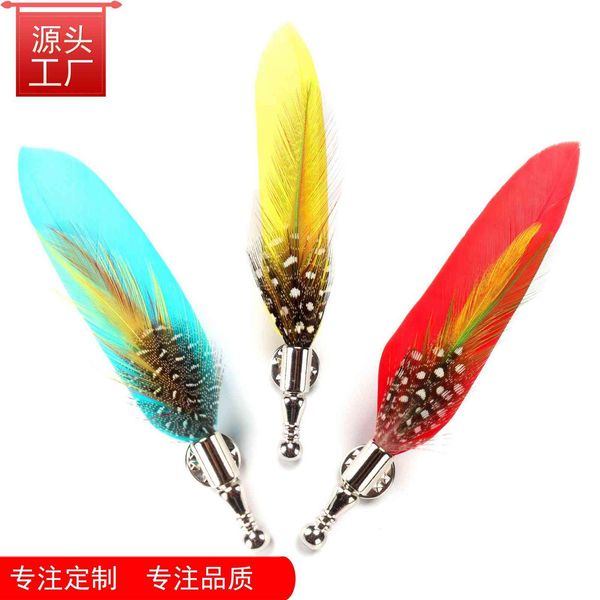luxury designers host performance black feather brooch men's jewelry brooch suit xmas gifts, Gray
luxury designers host performance black feather brooch men's jewelry brooch suit xmas gifts, Gray