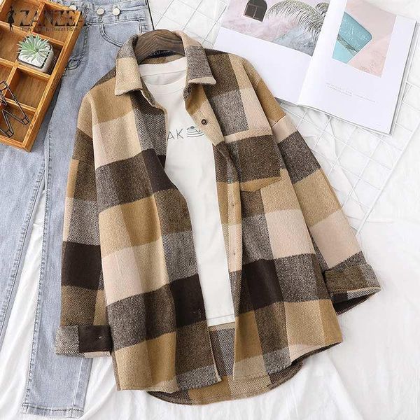 women's blouses & shirts autumn women vintage retro blouse female 2022 spring long sleeve plaid casual loose oversized blusa fem, White
women's blouses & shirts autumn women vintage retro blouse female 2022 spring long sleeve plaid casual loose oversized blusa fem, White