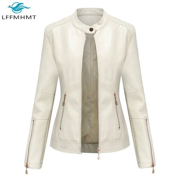 fashion spring autumn women's leather pu jacket office lady simple elegant casual slim fit short coat stand collar thin 210914, Black;brown
fashion spring autumn women's leather pu jacket office lady simple elegant casual slim fit short coat stand collar thin 210914, Black;brown