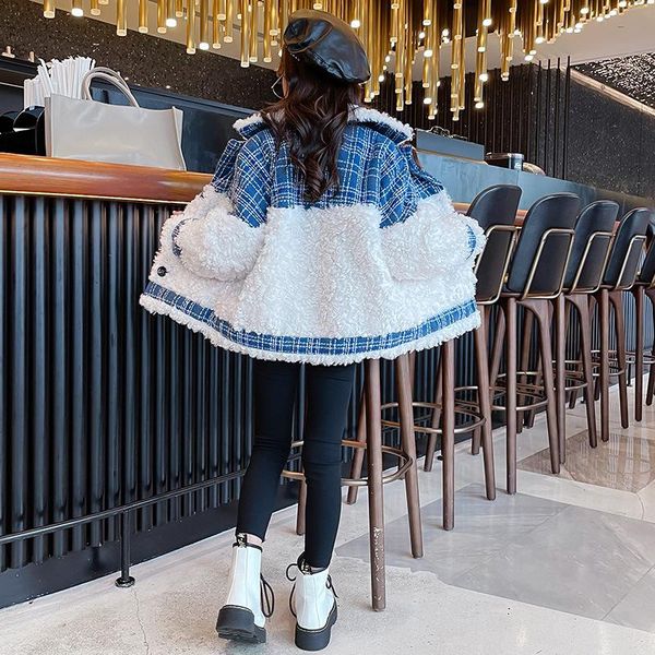 down coat children elegant clothes girls winter korean loose short thick wool stitching fashion kids faux lamb, Blue;gray
down coat children elegant clothes girls winter korean loose short thick wool stitching fashion kids faux lamb, Blue;gray