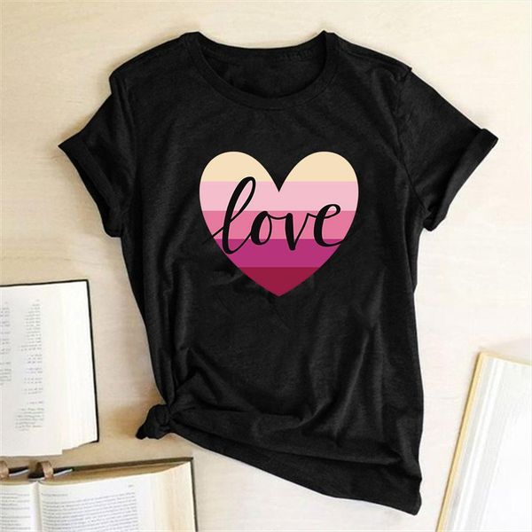 pink heart love print and mens t shirt womens women round neck cute camisa feminina aesthetic ladies tee femme, White;black
pink heart love print and mens t shirt womens women round neck cute camisa feminina aesthetic ladies tee femme, White;black