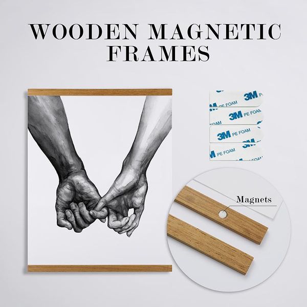 wooden p hanger poster magnetic frame three colors artwork picture canvas print holder hanging wall art home decor 21-70cm
wooden p hanger poster magnetic frame three colors artwork picture canvas print holder hanging wall art home decor 21-70cm
