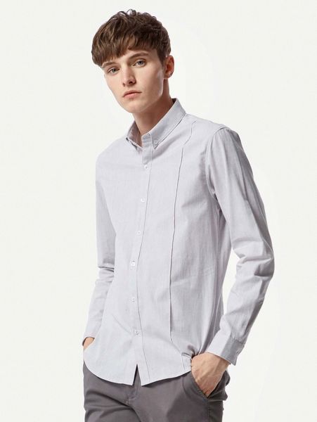 men single breasted solid shirt h1dr#, White;black
men single breasted solid shirt h1dr#, White;black