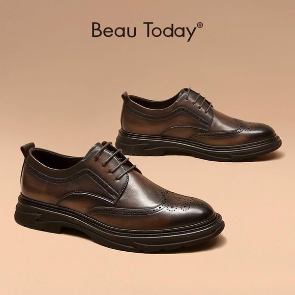 dress shoes brogue derby men genuine cow leather polished male office comforfy autumn lace-up carving retro handmade beautoday 55515, Black
dress shoes brogue derby men genuine cow leather polished male office comforfy autumn lace-up carving retro handmade beautoday 55515, Black