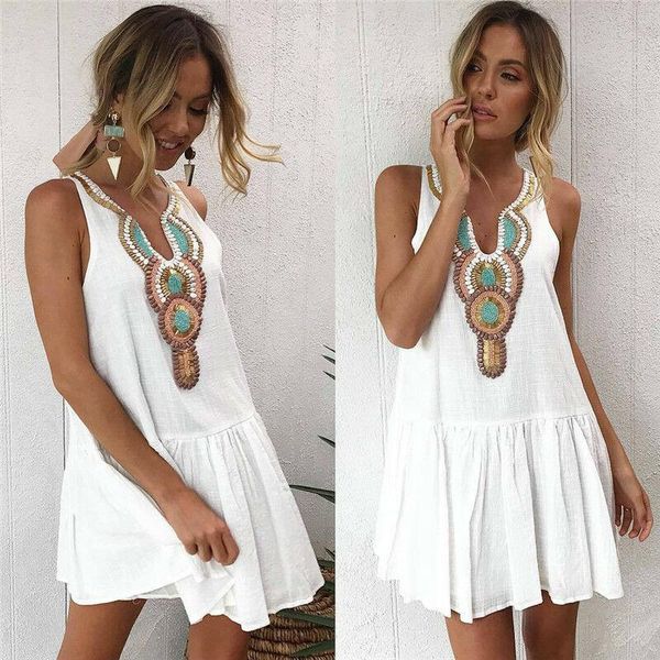 casual dresses women summer sleeveless floral printed ruffles loose boho short evening party beach sundress, Black;gray
casual dresses women summer sleeveless floral printed ruffles loose boho short evening party beach sundress, Black;gray