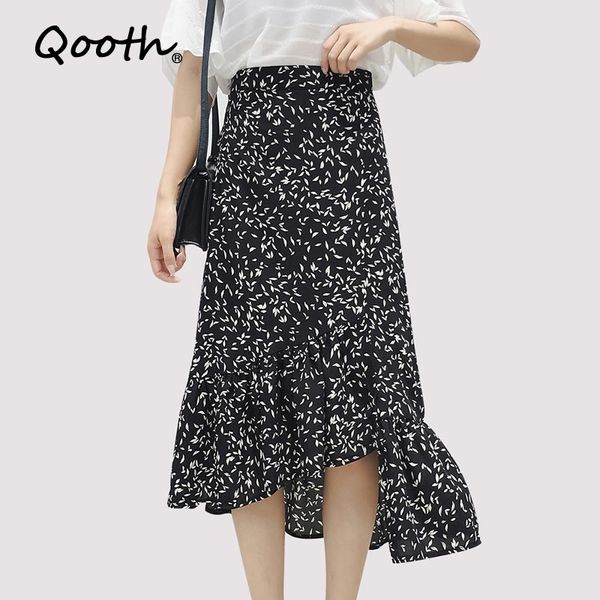 qooth women calf length a line printed skirts autumn chiffon irregular zipper open elastic waist fishtail qt083 210609, Black
qooth women calf length a line printed skirts autumn chiffon irregular zipper open elastic waist fishtail qt083 210609, Black