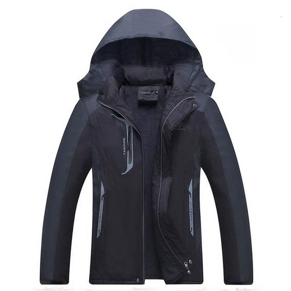 

a 2021 moda com capuz homens casaco de inverno de espessura quente presente do pai dos homens jaqueta inverno parka, Tan;black