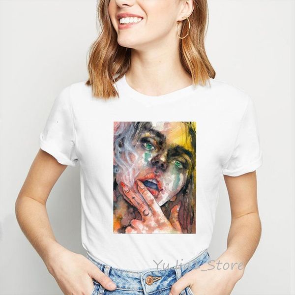vintage and women aesthetic clothes men t shirts haut femme vogue lady smoking camiseta mujer harajuku streetwear, White;black
vintage and women aesthetic clothes men t shirts haut femme vogue lady smoking camiseta mujer harajuku streetwear, White;black