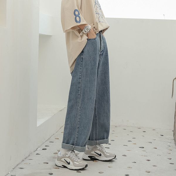 hip hop fashion wide leg jeans pants men solid washed casual loose denim trousers japanese style plus size pantalon homme qczo, Blue
hip hop fashion wide leg jeans pants men solid washed casual loose denim trousers japanese style plus size pantalon homme qczo, Blue