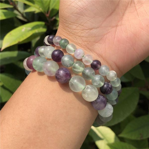 beaded, strands natural matte rainbow fluorite bracelet colorful round beads crystal quartz healing stone women jewelry gift, Black
beaded, strands natural matte rainbow fluorite bracelet colorful round beads crystal quartz healing stone women jewelry gift, Black