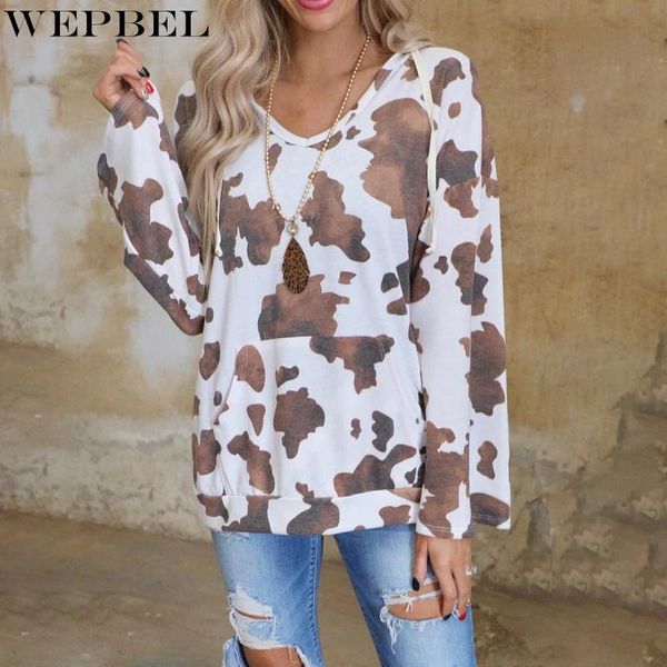 women's t-shirt wepbel spring and autumn fashion long sleeve printed loose pullover casual v-neck, White
women's t-shirt wepbel spring and autumn fashion long sleeve printed loose pullover casual v-neck, White