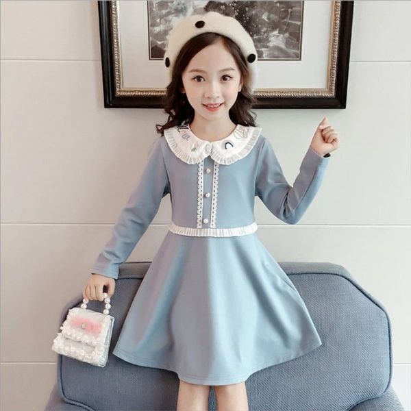 girl's dresses baby girls summer spring doll collar cloth formal kids fashion casual children cute long sleeve blue solid color, Red;yellow
girl's dresses baby girls summer spring doll collar cloth formal kids fashion casual children cute long sleeve blue solid color, Red;yellow
