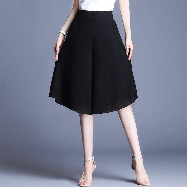 women's pants & capris 2021 summer trousers loose chiffon wide-leg high waist large size five/seven-point skirt black k191, Black;white
women's pants & capris 2021 summer trousers loose chiffon wide-leg high waist large size five/seven-point skirt black k191, Black;white