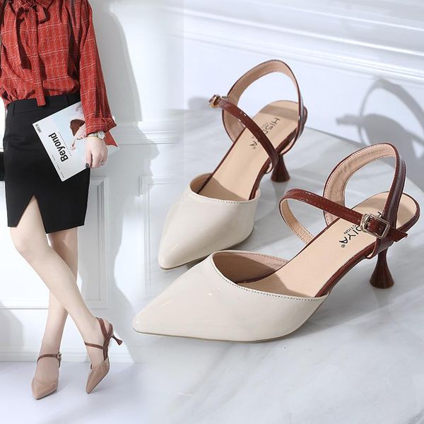 sandals point-tip summer european and american shallow mouth fashion all-match one buckle with thin heels high, Black
sandals point-tip summer european and american shallow mouth fashion all-match one buckle with thin heels high, Black