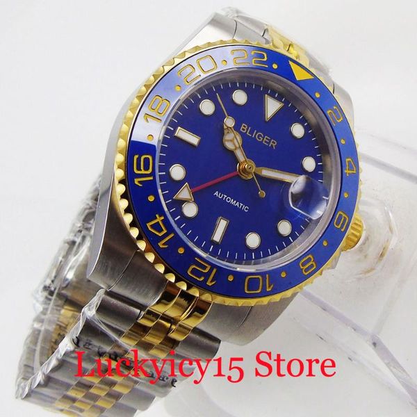 wristwatches blue automatic wristwatch men gmt hand jubilee band sapphire glass date window, Slivery;brown
wristwatches blue automatic wristwatch men gmt hand jubilee band sapphire glass date window, Slivery;brown