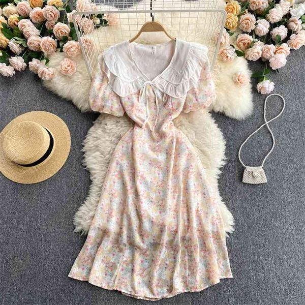 sweet women's summer fashion lapel stitching flower print chiffon holiday a-line dress elegant short sleeve vestidos s434 210527, Black;gray
sweet women's summer fashion lapel stitching flower print chiffon holiday a-line dress elegant short sleeve vestidos s434 210527, Black;gray