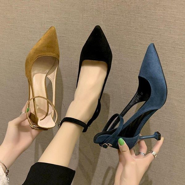 ladies office shoes 2021 high heels women's classic thin heels pointed toe pumps fashion party and wedding shoes, Black
ladies office shoes 2021 high heels women's classic thin heels pointed toe pumps fashion party and wedding shoes, Black