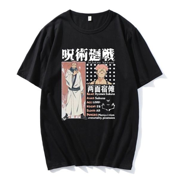 men's t-shirts 2021 couple tees jujutsu kaisen anime ryomen sukuna cotton style comfortable fashion tshirt, White;black
men's t-shirts 2021 couple tees jujutsu kaisen anime ryomen sukuna cotton style comfortable fashion tshirt, White;black