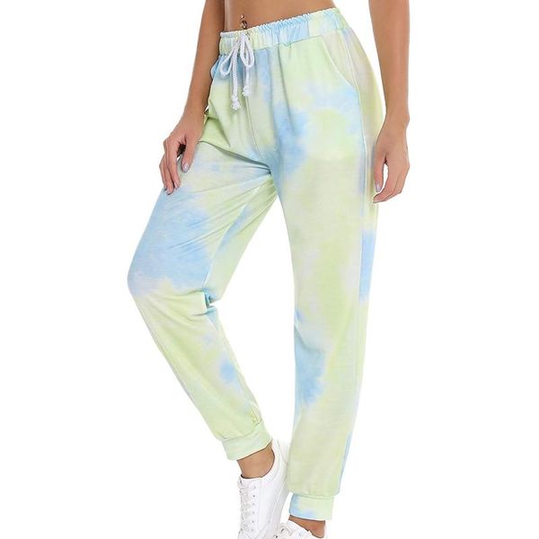women yoga gym pants spring tie dye print high waist sport pants adjustable drawstring with side pockets female casual trousers, White;red
women yoga gym pants spring tie dye print high waist sport pants adjustable drawstring with side pockets female casual trousers, White;red