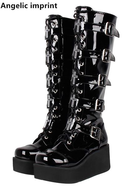 boots angelic imprint mori girl women motorcycle punk cool lady lolita cos woman high heels pumps wedges platform shoes pl, Black
boots angelic imprint mori girl women motorcycle punk cool lady lolita cos woman high heels pumps wedges platform shoes pl, Black