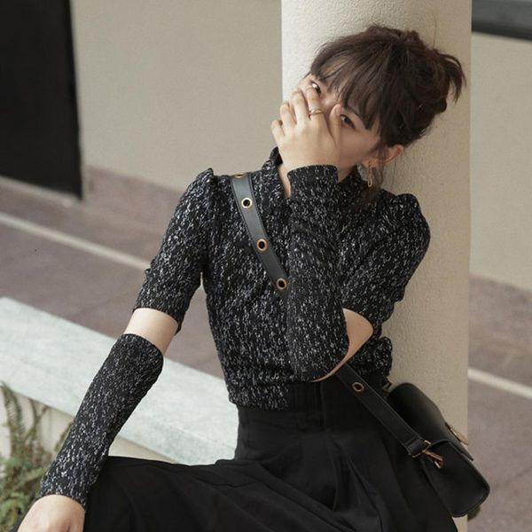 women's sweaters lanmrem 2021 design sense improved cheongsam-style yarn-dyed primer autumn black slim long-sleeved shirt 19b-a565, White;black
women's sweaters lanmrem 2021 design sense improved cheongsam-style yarn-dyed primer autumn black slim long-sleeved shirt 19b-a565, White;black
