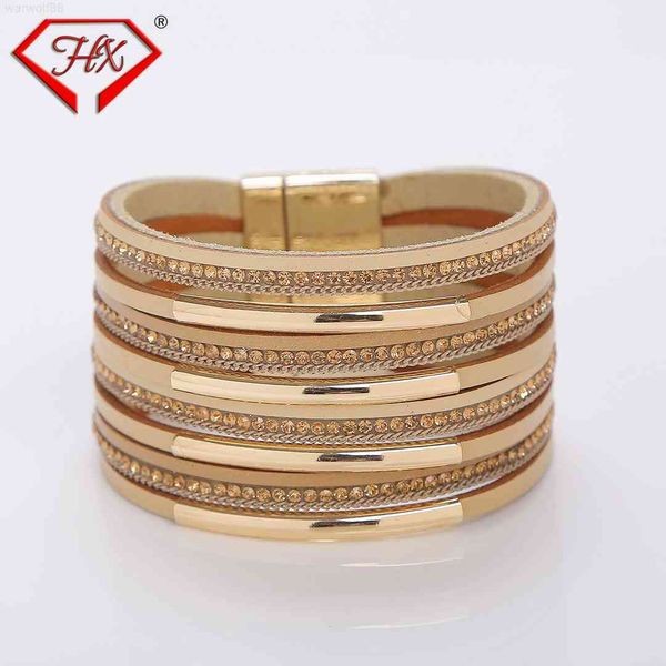 luxury fashion open center tube multi-layer drill full diamond magnet buckle leather female designer jewelrymen bracelets, Golden;silver
luxury fashion open center tube multi-layer drill full diamond magnet buckle leather female designer jewelrymen bracelets, Golden;silver