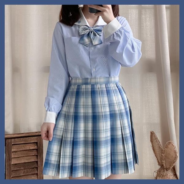 women's blouses & shirts autumn girl jk uniform large lapel star embroidery long sleeve blouse blue white stripes shirt women small fre
women's blouses & shirts autumn girl jk uniform large lapel star embroidery long sleeve blouse blue white stripes shirt women small fre