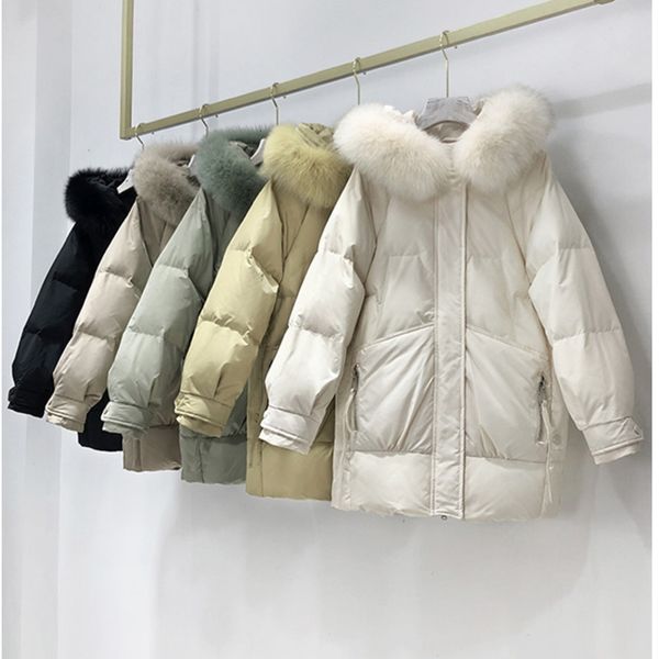 2021 Winter New Mid-length Women Fox Skin Collar Thicked Sleeve Long White Duck Down Jacket with Hood M7hm, Black
2021 Winter New Mid-length Women Fox Skin Collar Thicked Sleeve Long White Duck Down Jacket with Hood M7hm, Black