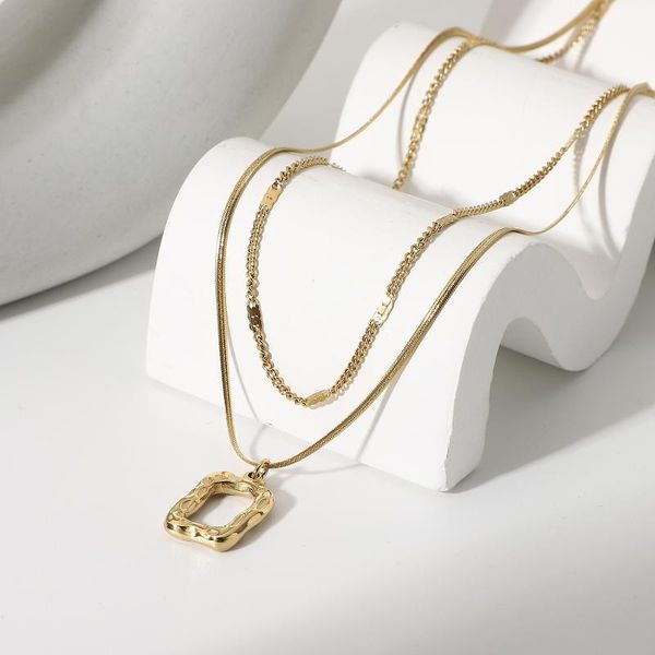 pendant necklaces 316l material rectangle shape necklace for women two layer 41/38cm chain wedding jewelry korean fashion choker, Silver
pendant necklaces 316l material rectangle shape necklace for women two layer 41/38cm chain wedding jewelry korean fashion choker, Silver
