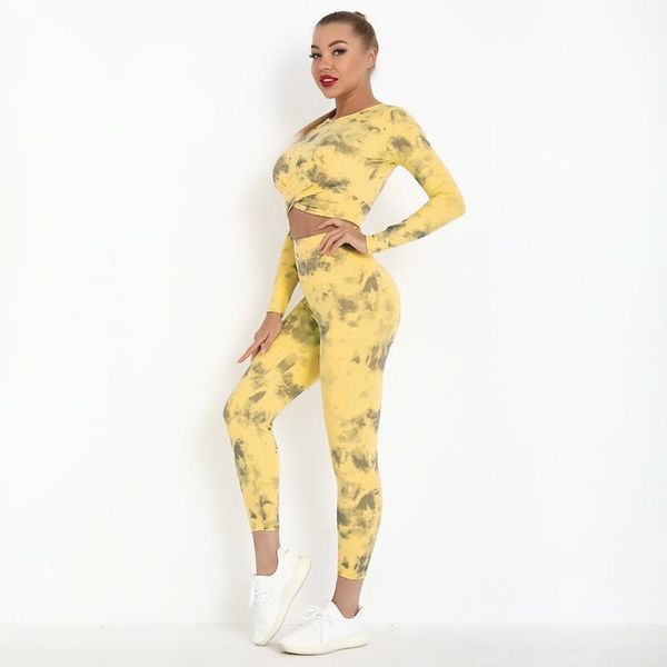 spring women's tie-dye yoga clothes nude color frosted high stretch sweatshirt long-sleeved gym leggings set outfit1
spring women's tie-dye yoga clothes nude color frosted high stretch sweatshirt long-sleeved gym leggings set outfit1