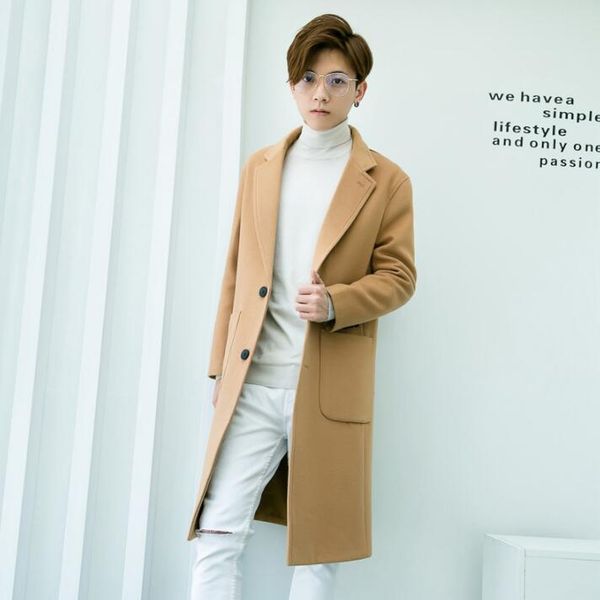 loose casual woolen coat men trench coats long sleeves overcoat mens cashmere coat casaco masculino inverno khaki england 919, Black
loose casual woolen coat men trench coats long sleeves overcoat mens cashmere coat casaco masculino inverno khaki england 919, Black