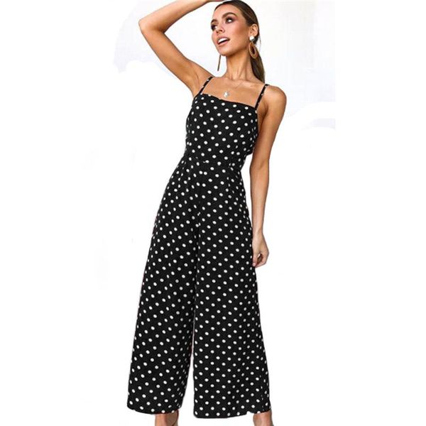 women's jumpsuits & rompers women boho trousers fashion vintage polka dot print spaghetti strap bandage wide leg summer set holiday 202, Black;white
women's jumpsuits & rompers women boho trousers fashion vintage polka dot print spaghetti strap bandage wide leg summer set holiday 202, Black;white