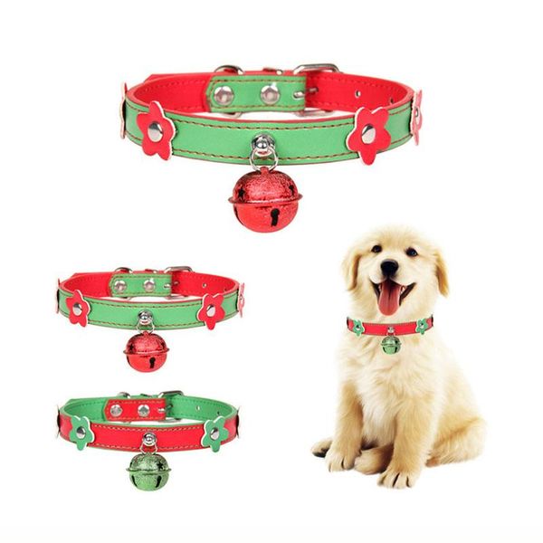 dog collars & leashes christmas personalized collar with bell red green pu flower adjustable pet decoration necklace for puppy martingale
dog collars & leashes christmas personalized collar with bell red green pu flower adjustable pet decoration necklace for puppy martingale