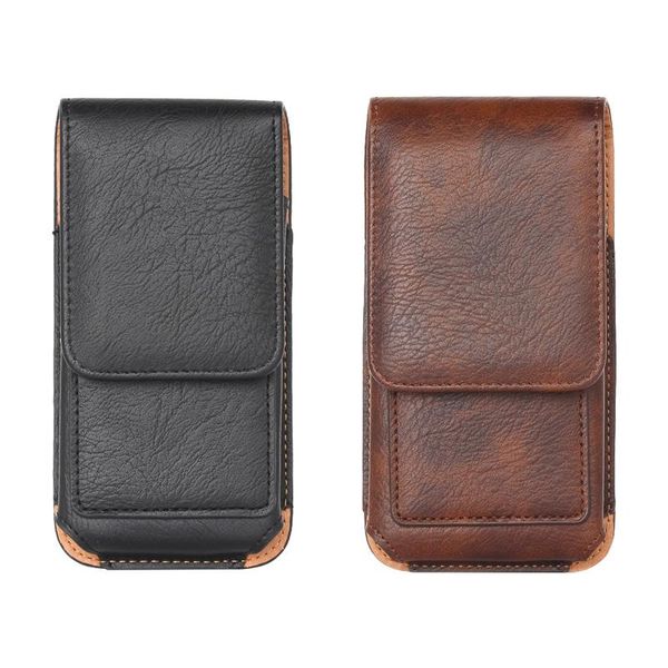 cell phone pouches belt clip cover for 12 pro 11max case universal pouch mobile bag leather wallet 4.7/5.0/5.5/6.3inch holster