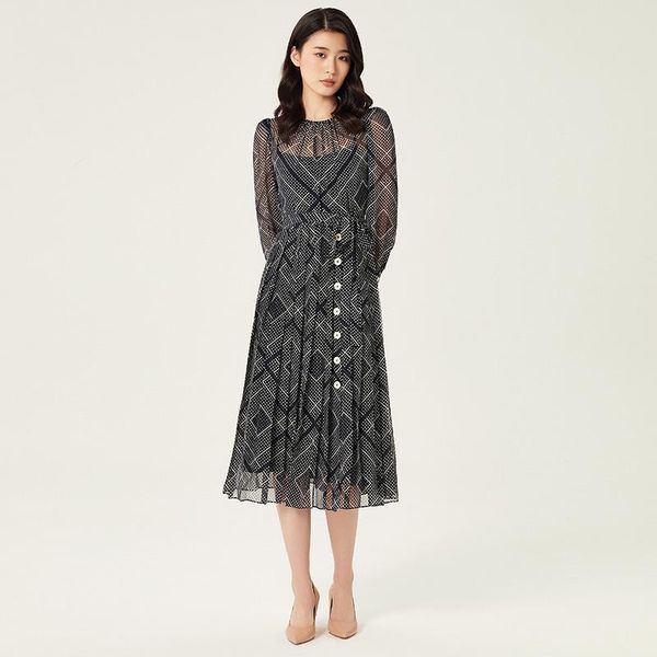 casual dresses early autumn 2021 long sleeve waist women plaid dress two piece set, Black;gray
casual dresses early autumn 2021 long sleeve waist women plaid dress two piece set, Black;gray