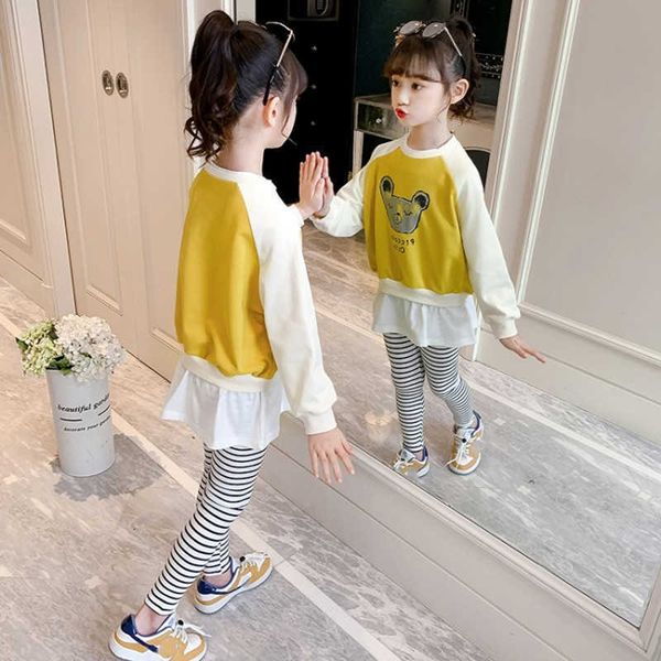 autumn spring 4-14years teenager long sleeve t shirt+ striped leggings tracksuits baby kids girl 2pcs outfits clothing sets 210701, White
autumn spring 4-14years teenager long sleeve t shirt+ striped leggings tracksuits baby kids girl 2pcs outfits clothing sets 210701, White