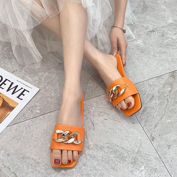 slippers 2021 women metal chain for home woman summer casual beach slides female square toe ladies classic flat plus siz, Black
slippers 2021 women metal chain for home woman summer casual beach slides female square toe ladies classic flat plus siz, Black