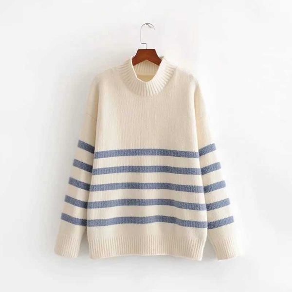 autumn winter women knit sweater 3 color smock-neck striped fashion pullover casual femme vetement ropa mujer 210709, White;black
autumn winter women knit sweater 3 color smock-neck striped fashion pullover casual femme vetement ropa mujer 210709, White;black