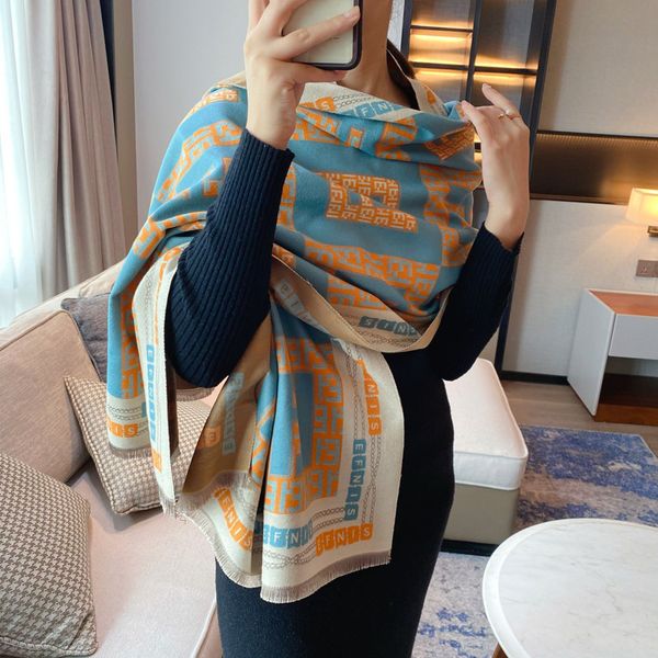 design autumn and winter women's imitation cashmere scarf letter warm thickened long versatile shawl bib dual purpose, Blue;gray
design autumn and winter women's imitation cashmere scarf letter warm thickened long versatile shawl bib dual purpose, Blue;gray