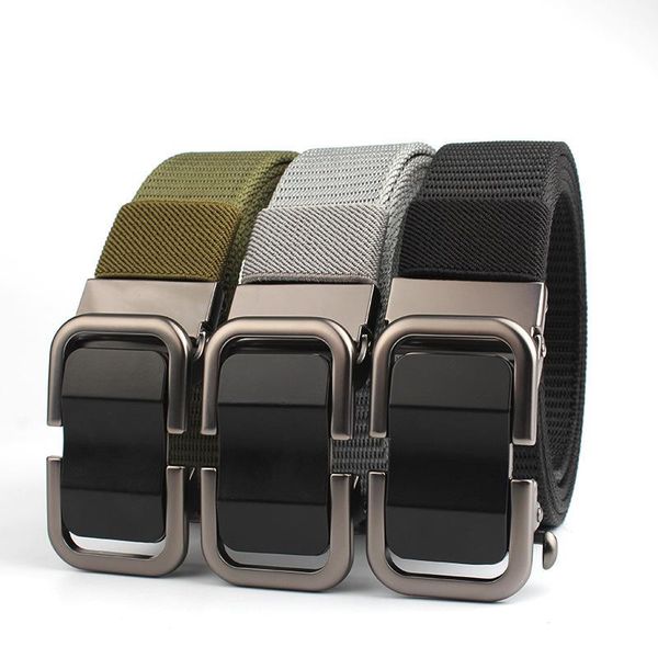 belts automatic men's leather belt toothless alloy buckle nylon woven outdoor tactics casual canvas, Black;brown
belts automatic men's leather belt toothless alloy buckle nylon woven outdoor tactics casual canvas, Black;brown