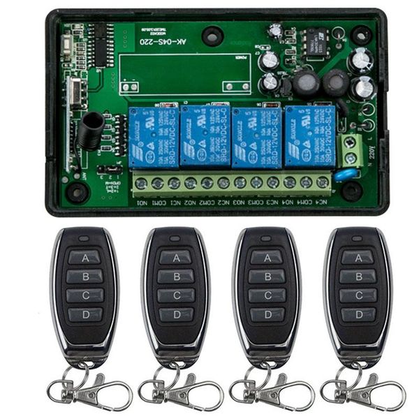 smart home control ac85v-250v 4ch 4 ch wireless rf remote light switch 10a relay output radio receiver module+transmitter garage doors/lamp
smart home control ac85v-250v 4ch 4 ch wireless rf remote light switch 10a relay output radio receiver module+transmitter garage doors/lamp