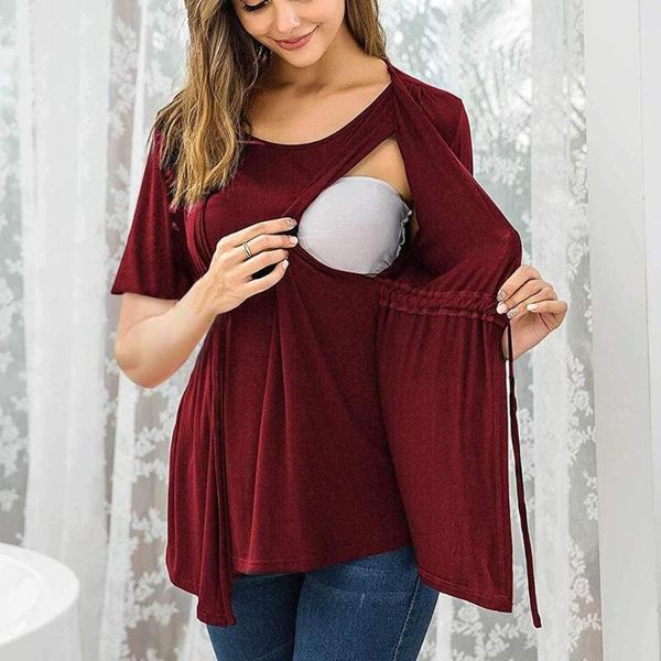 maternity & tees pregnant nursing t-shirt o neck short sleeve solid color loose breastfeeding for women #20, White
maternity & tees pregnant nursing t-shirt o neck short sleeve solid color loose breastfeeding for women #20, White