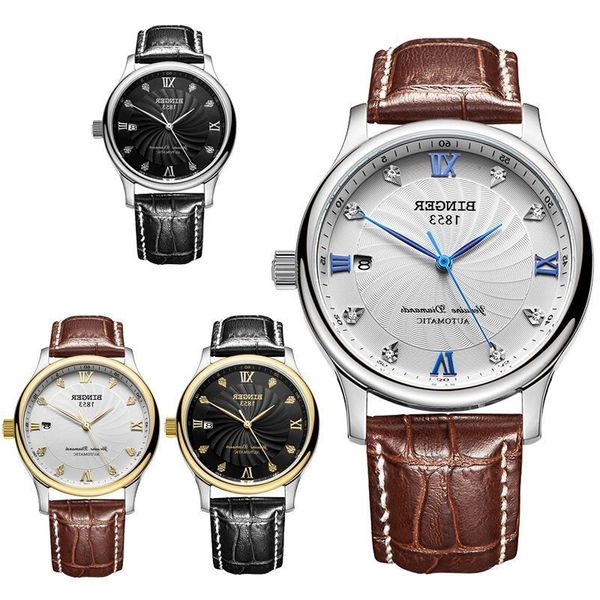 genuine binger man's watch 603 mechanical couples classic luxurious business fashion crystal clock 2021, Slivery;brown
genuine binger man's watch 603 mechanical couples classic luxurious business fashion crystal clock 2021, Slivery;brown
